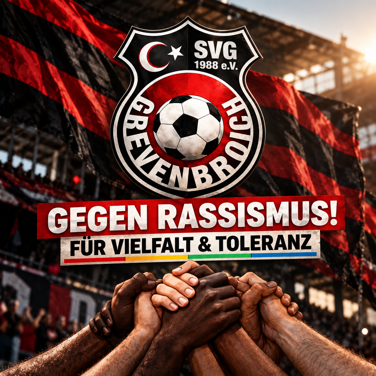 SVG Grevenbroich: Gegen Rassismus! Für Vielfalt und Toleranz.