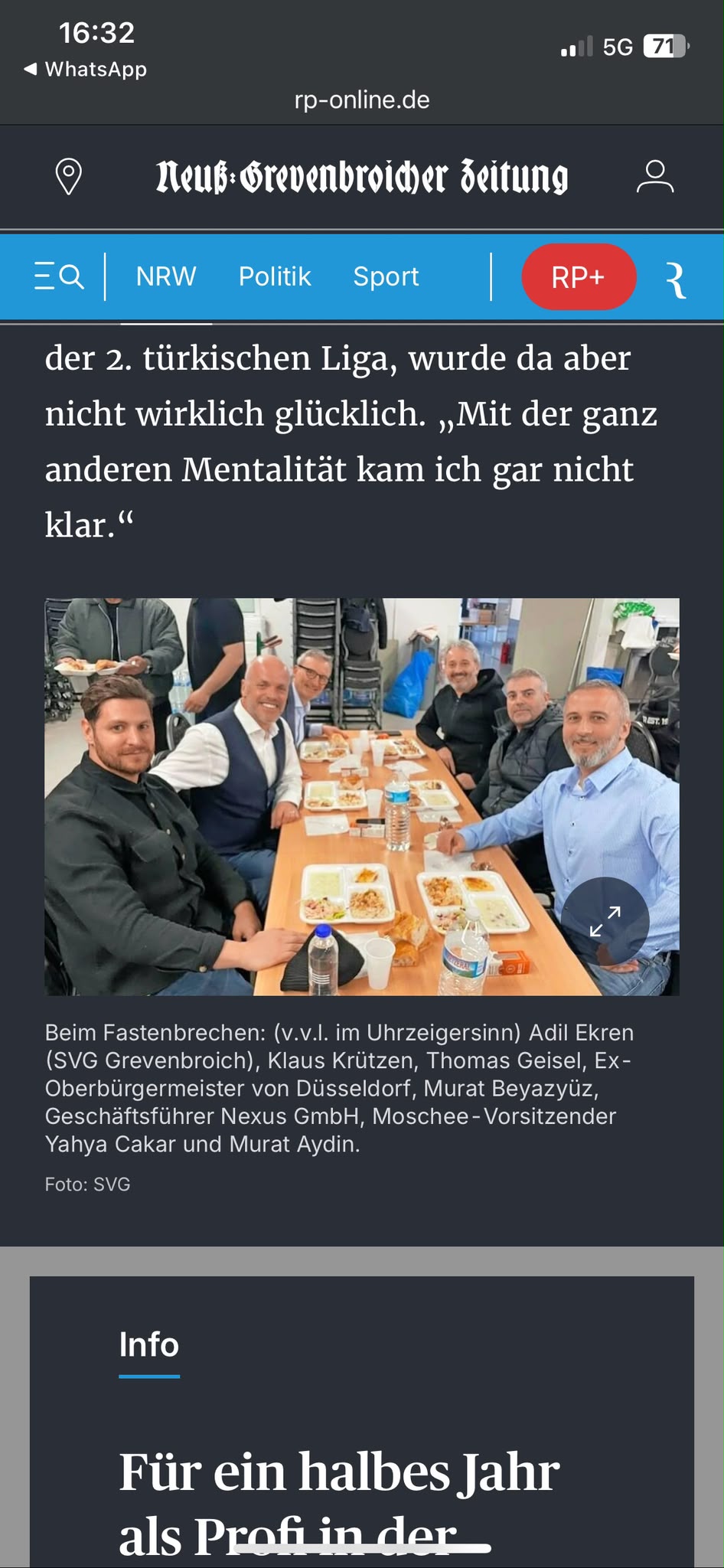 Gemeinsames Essen beim Fastenbrechen der SVG